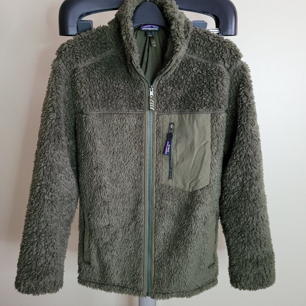 Patagonia High Pile Fleece Coat In Basin Green